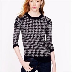 Jcrew Merino Wool Tippi Sweater In Houndstooth